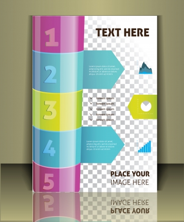 Vector  business brochure or magazine cover  templateのイラスト素材