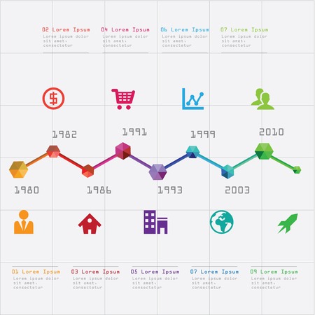 infographics broken line. Vector illustrationのイラスト素材
