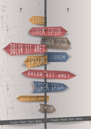 Retro pointers. Abstract vector illustration. vintage styleのイラスト素材