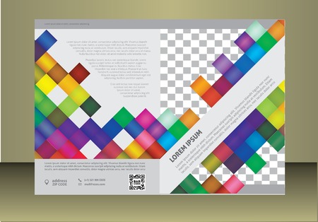 Vector  business brochure or magazine cover  template.  image placeholderのイラスト素材