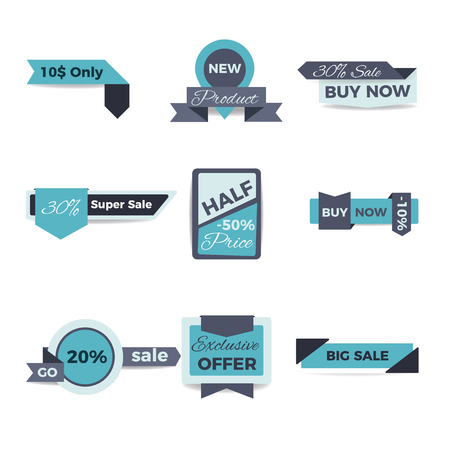 Sale And Discount Badges vector setのイラスト素材