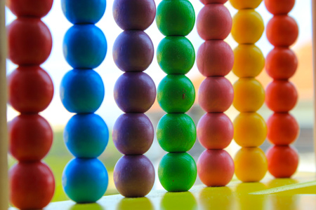 Multi-colored abacus for childrenの写真素材