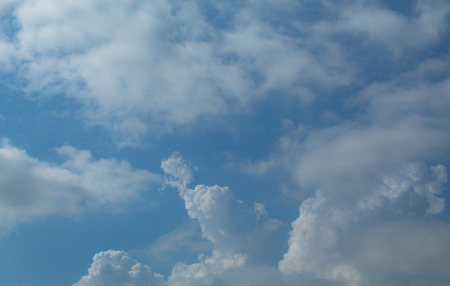 Beautiful clouds with Sun.の写真素材