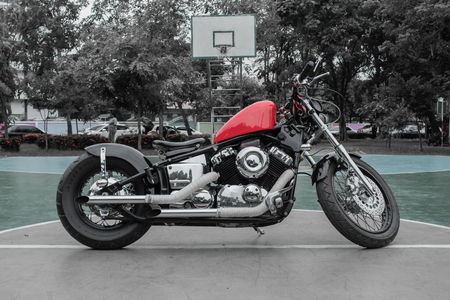 Motorcycle, with components designed beautiful.の写真素材
