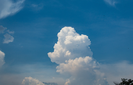 Beautiful clouds with Sun.の写真素材