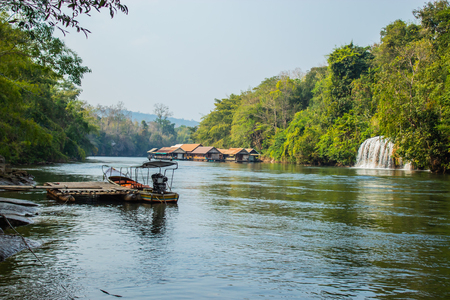Sai Yok Yai waterfall at Kanchanaburi in thailandの写真素材