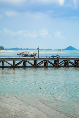 The fishing pier on the island.の写真素材