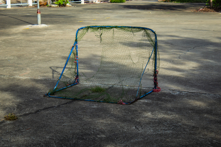 Small soccer on the field at the villages.の写真素材