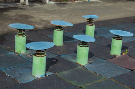 Steel plate on the springs and balance training.
