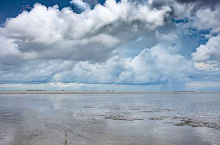 View the sky and the sea at Bang Pu in Samut prakan.