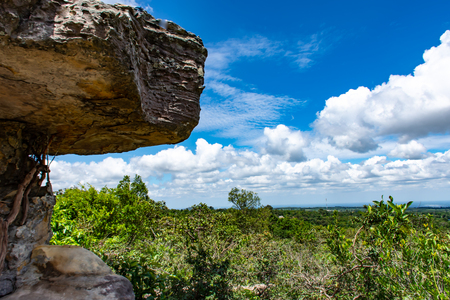 Stone and a beautiful sky On the Moutain at Pa Hin Ngam National Park , Chaiyaphum in Thailand. Unseen in Thailand.の写真素材
