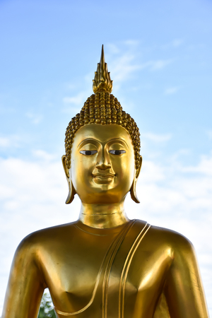 Face of buddha statue , Thailand.の写真素材