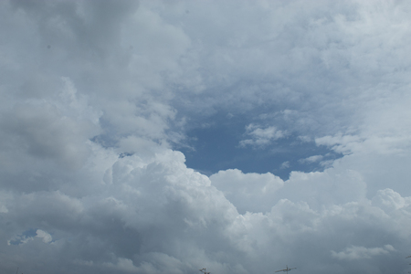 The beauty of the sky with clouds, and the sun.の写真素材