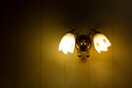 Round light bulbs for illumination at night. Cover with waterの写真素材