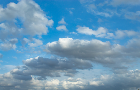 The beauty of the sky with clouds, and the sun.の写真素材