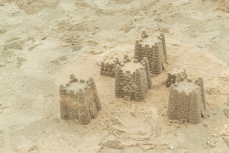Sand Castle on the beach.の写真素材
