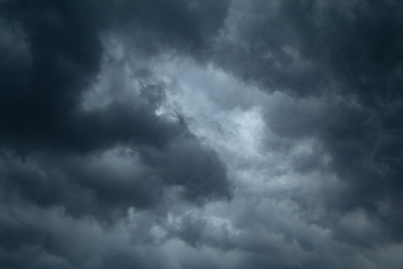 Black rain clouds in the sky.の写真素材