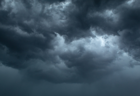 Black rain clouds in the sky.の写真素材