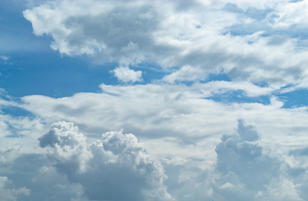 The beauty of the sky with clouds, and the sun.の写真素材