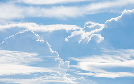 The beauty of the sky with clouds and the sun.の写真素材