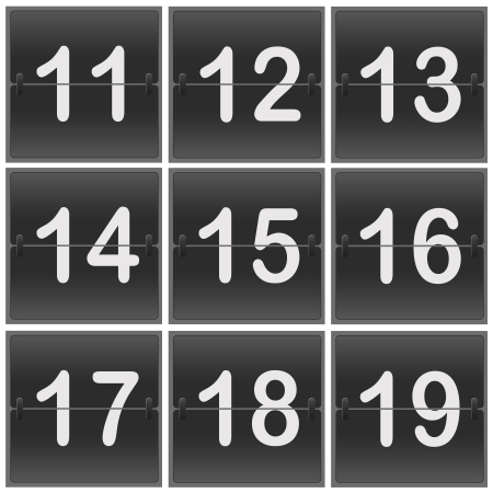 Scoreboard Numbers flipperの写真素材