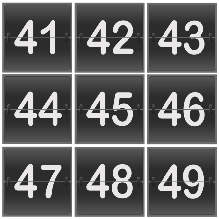 Scoreboard Numbers flipperの写真素材