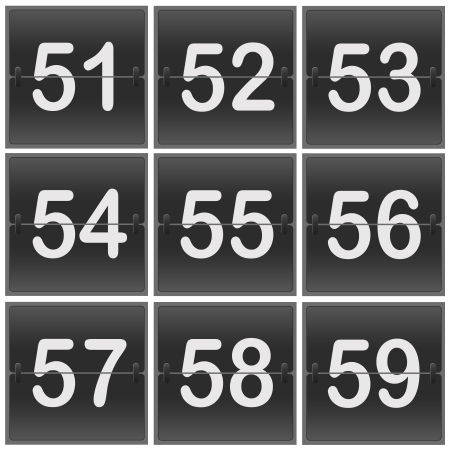 Scoreboard Numbers flipperの写真素材