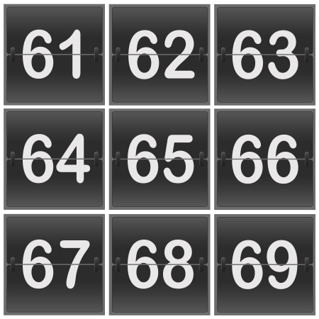 Scoreboard Numbers flipperの写真素材
