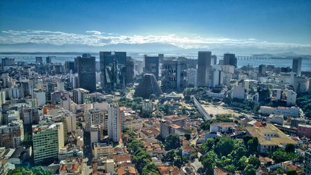 Downtown City and Ocean Viewのeditorial素材