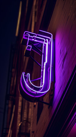 Neon sign of a pub in London, UK. Nightlife concept.の素材