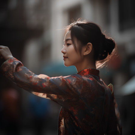 Portrait of a beautiful Vietnamese womanの素材