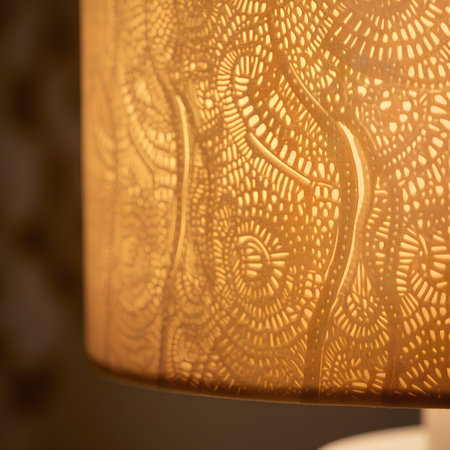 Close up of a decorative lampshade. Selective focus.の素材