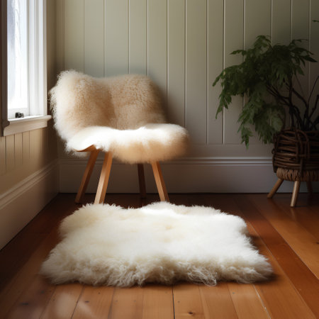 Comfortable armchair on the floor in the room. 3d renderの素材