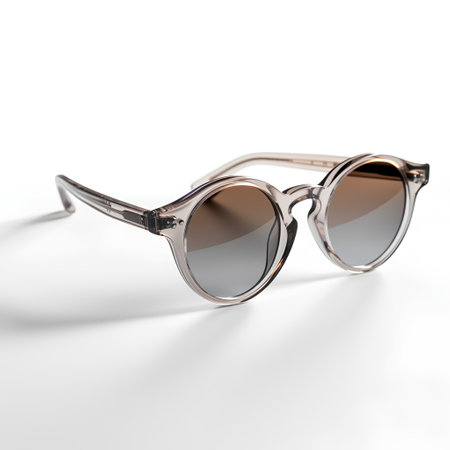 Sunglasses in an iron frame on a white background. 3d illustrationの素材