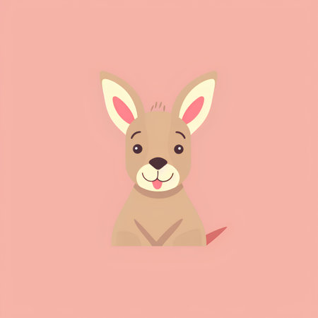 Cute cartoon hare. Vector illustration in a flat style.の素材
