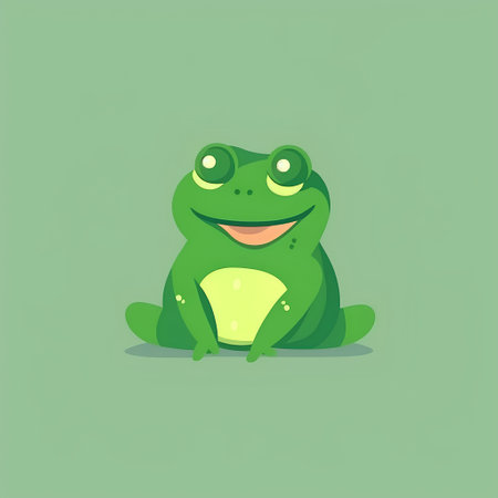 Frog. Cute cartoon character. Flat design. Vector illustrationの素材