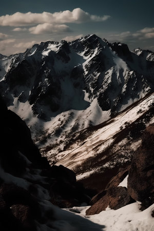 Beautiful mountains landscapes in Cordillera Blanca, Peru, South Americaの素材
