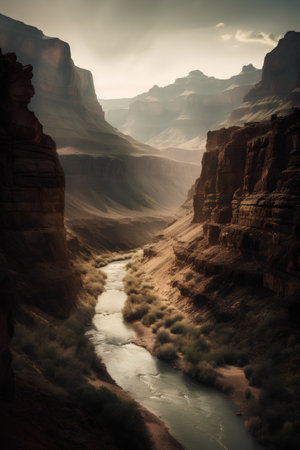 River in Canyonlands National Park, Utah, United States of Americaの素材