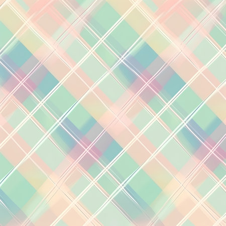 Seamless plaid pattern in pastel colors. Vector illustration.の素材