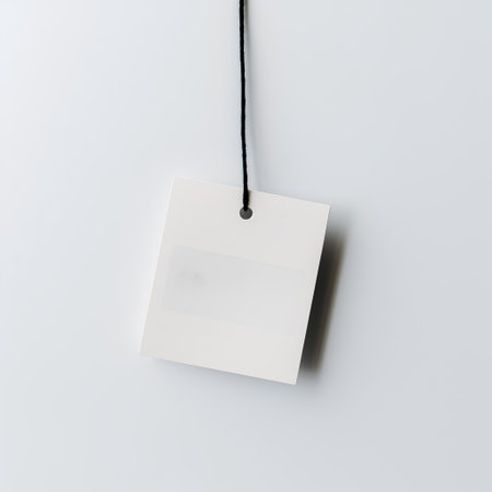 Blank price tag on a white background. 3d rendering.の素材