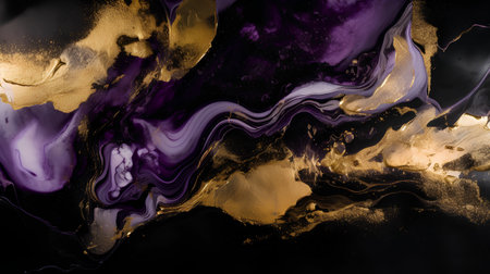 Marble abstract acrylic background. Marbling artwork texture. Agate ripple pattern. Gold powder.の素材