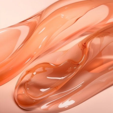 Liquid caramel. Abstract background. 3d illustration. Orange tone.の素材