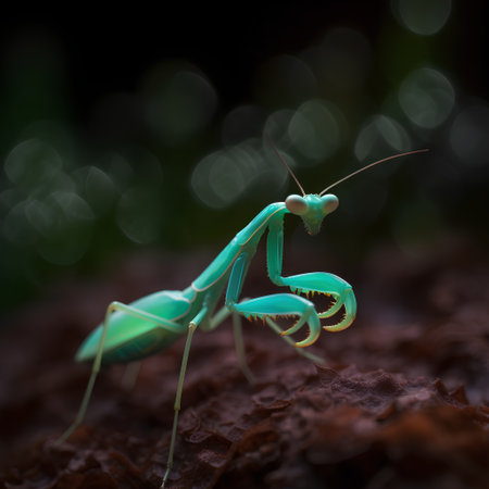 Praying mantis (Mantis religiosa) in natureの素材