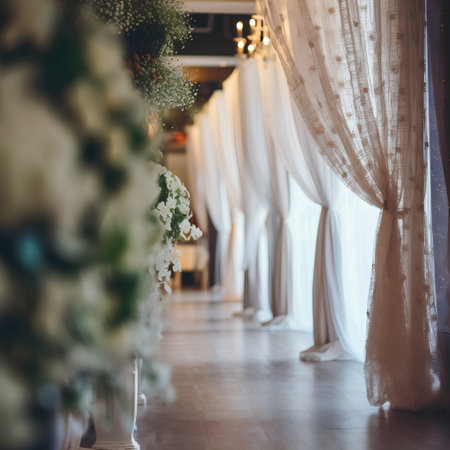 Wedding Ceremony. Beautiful Luxury Decorations.の素材