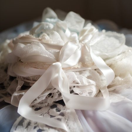 Wedding details. Bridal accessories. Close-up.の素材