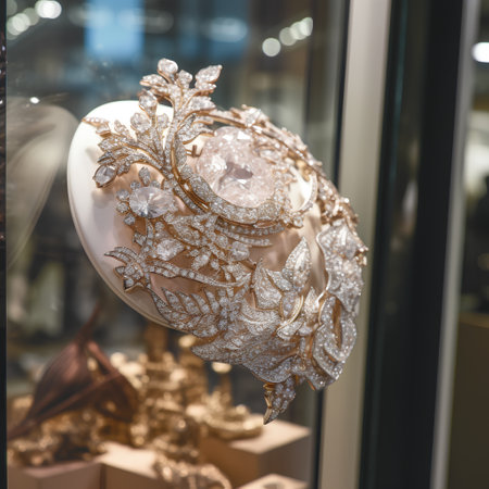 Ornament in the window of a shop in Paris, Franceの素材