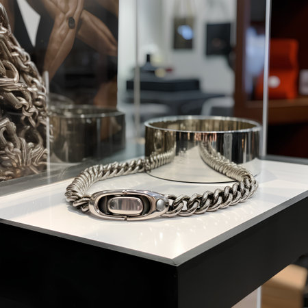 Jewelry on display at a jewelry store in Paris, France.の素材