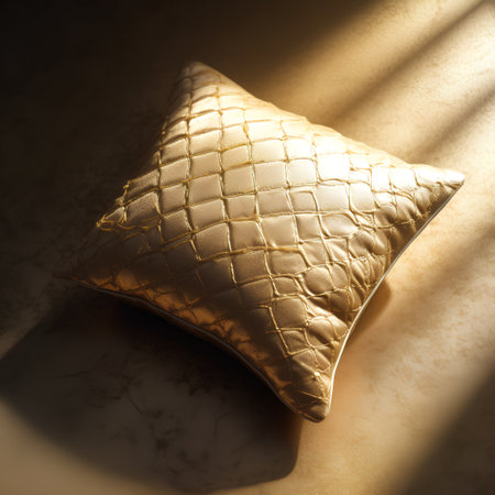 Pillow on a textured background. 3D rendering.の素材