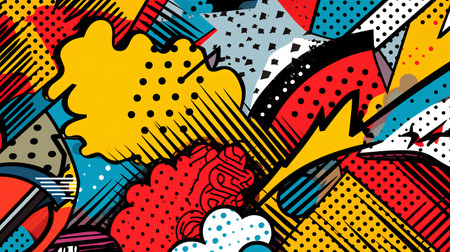 Seamless geometric pattern in graffiti style. Quality illustration for your designの素材