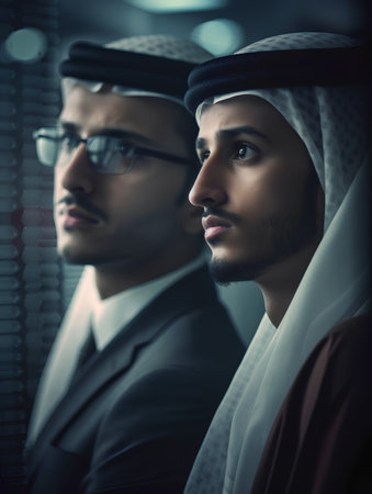Portrait of a young arabic businessman with eyeglassesの素材